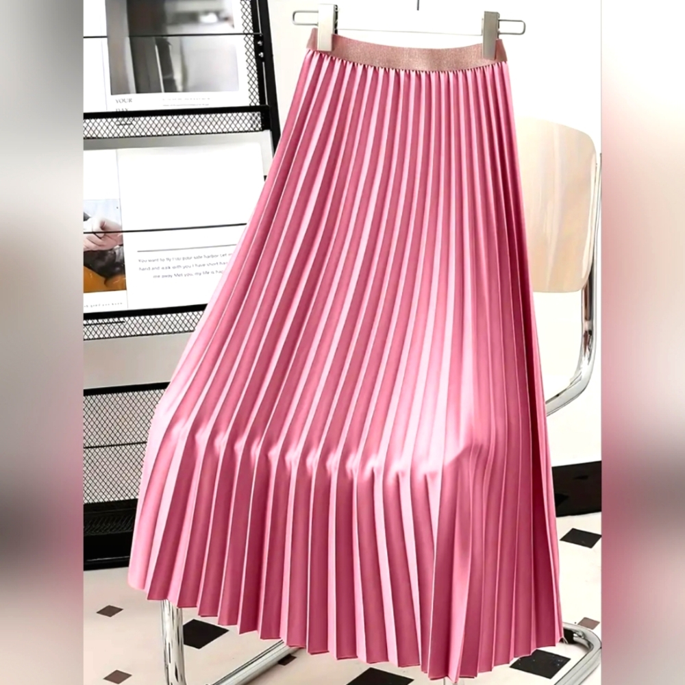 Pleated High Waist Skirt - Picture 1 of 3